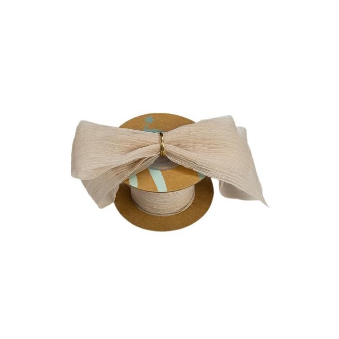 NASTRO CRINKLE CHIFFON 38MMX10MT BEIGE